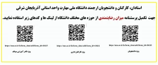تکمیل پرسشنامه میزان رضایتمندی از حوزه های مختلف دانشگاه